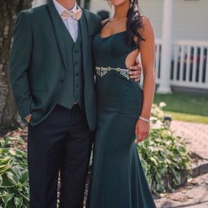 EMERALD GREEN PROM DRESS
